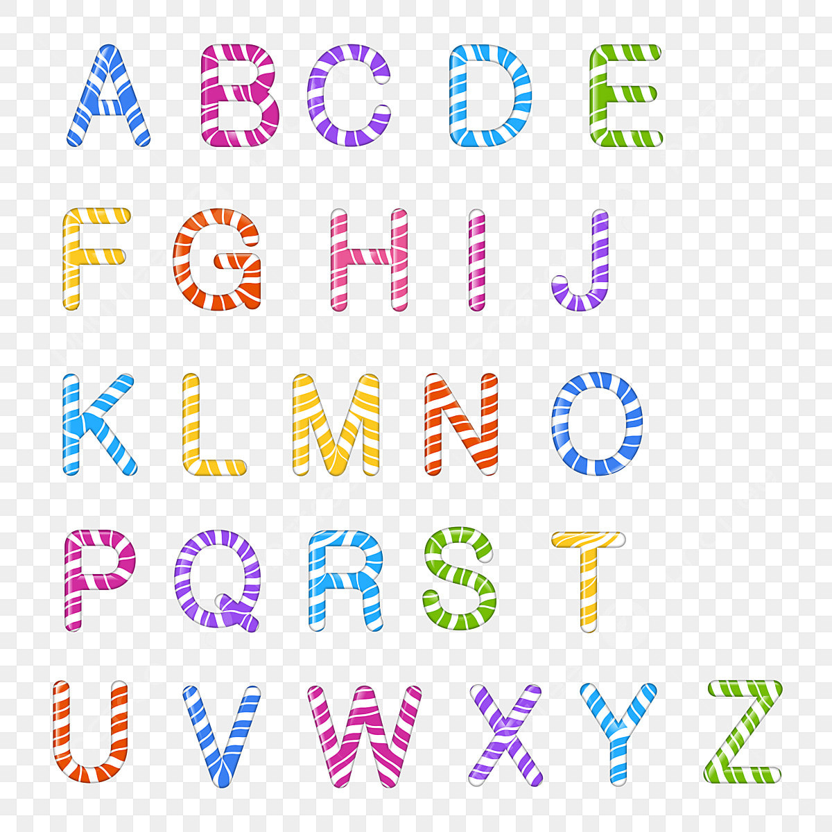 Candyland Font Alphabet Png Transparent Images Free Download within Free Printable Candyland Letters Printable