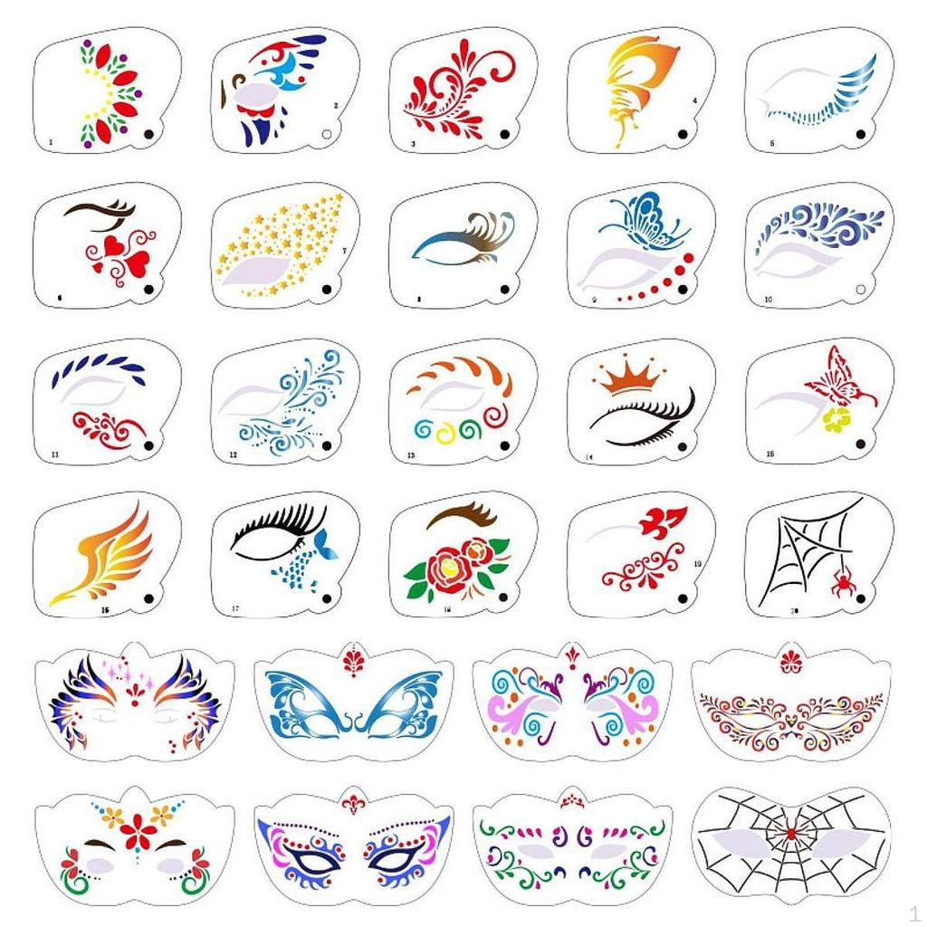Carnival Face Stencils Eye Painting Templates For Children Adults throughout Free Printable Face Painting Stencils