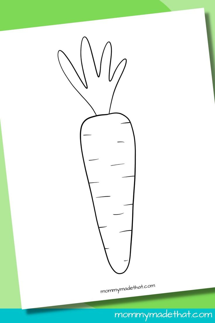 Carrot Templates (Free Printable Outlines) for Cut Out Carrot Template Printable