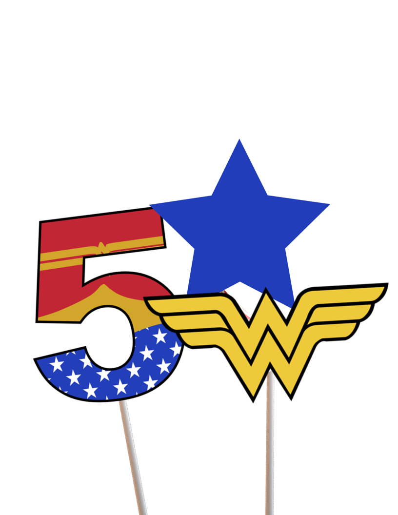 Centerpiece Wonderwoman - Magical Printable regarding Free Wonder Woman Printables