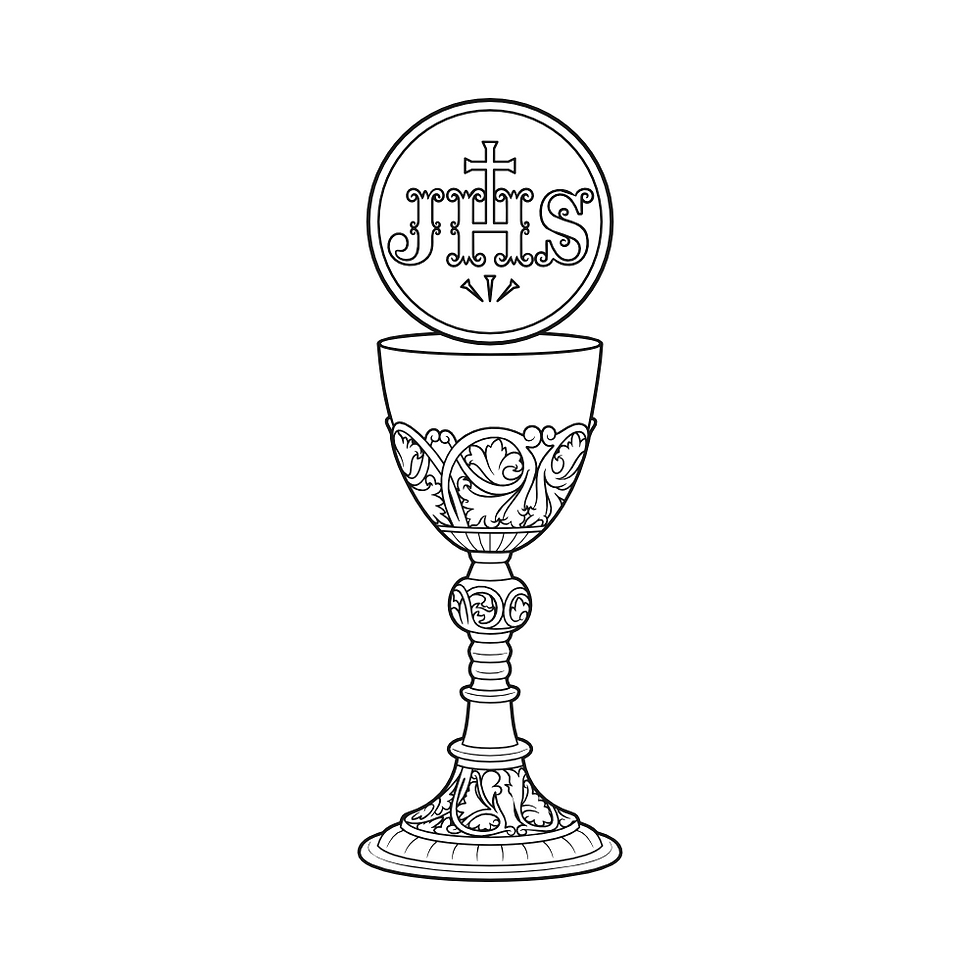 Chalice And Host Of The Sacrament Of The Eucharist | Free Download with Free Printable Chalice Template