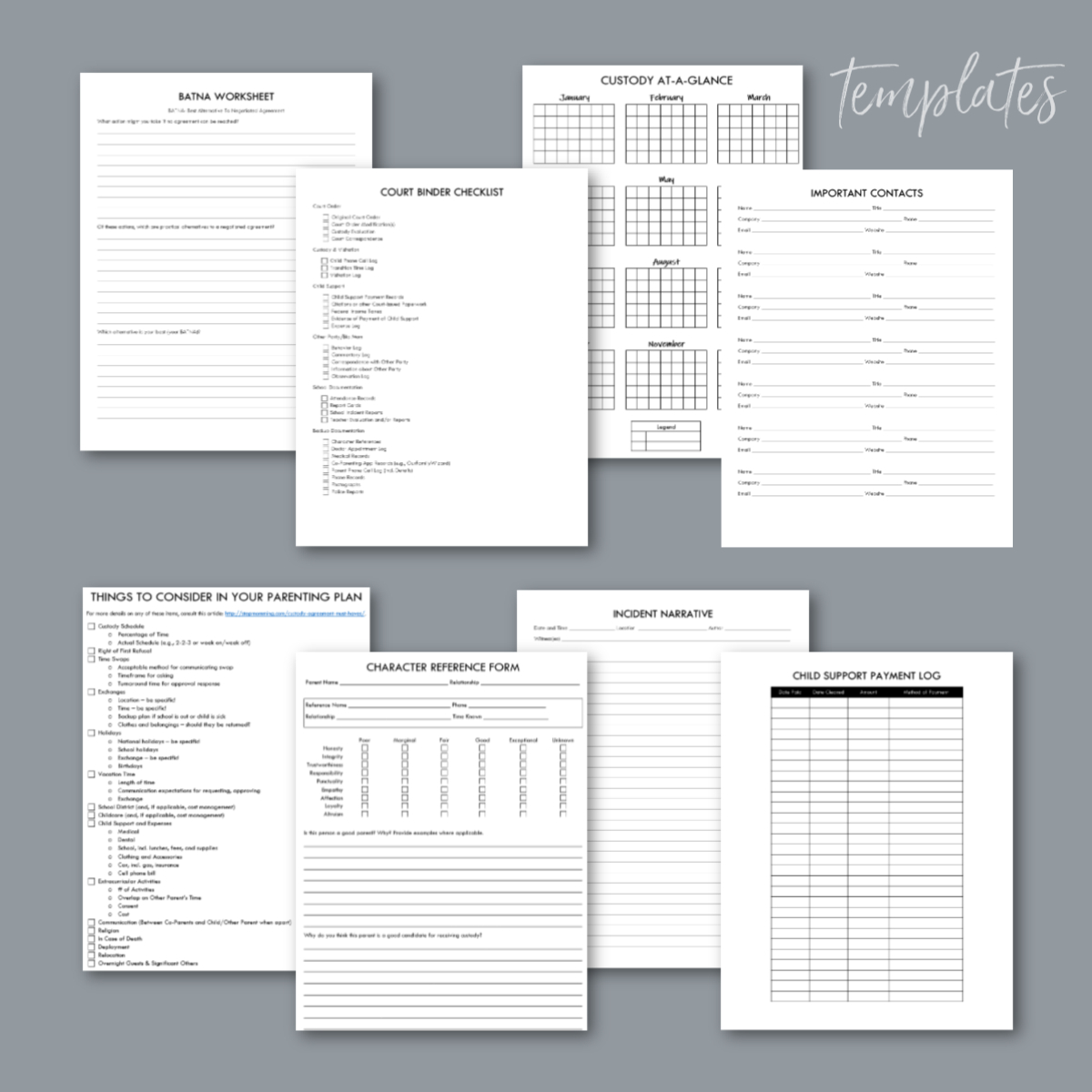 Child Custody Court Binder – Stepmomming: Resources And with Free Printable Custody Documentation Binder