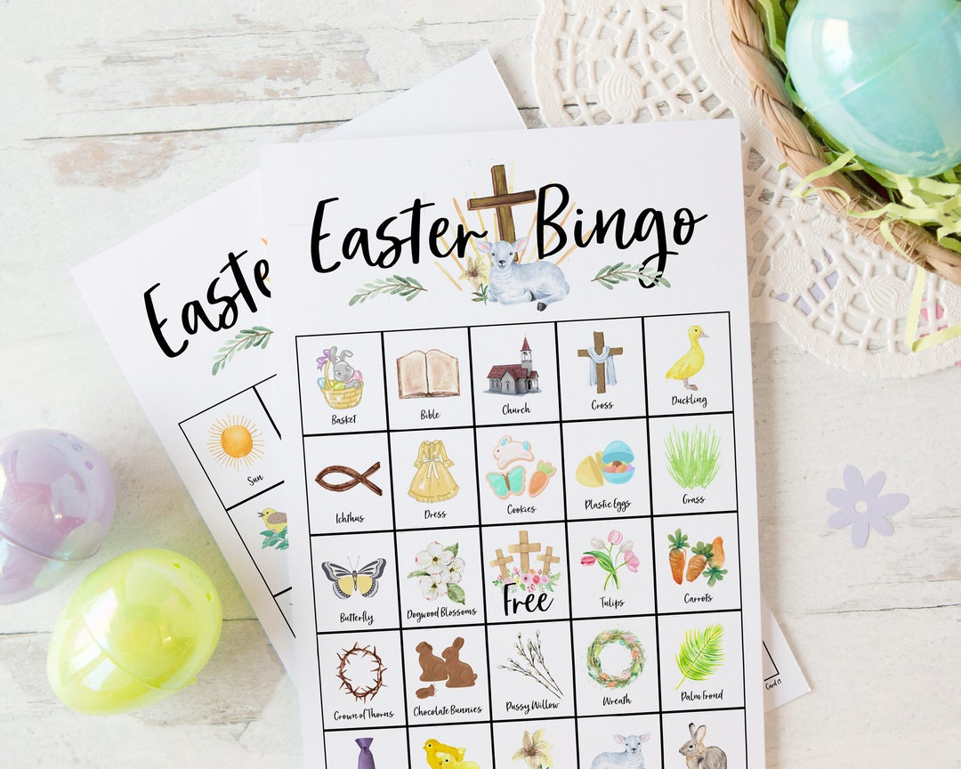Christian Easter Bingo: 50 Printable Unique Cards, Resurrection within Free Printable Christian Easter Bingo Cards