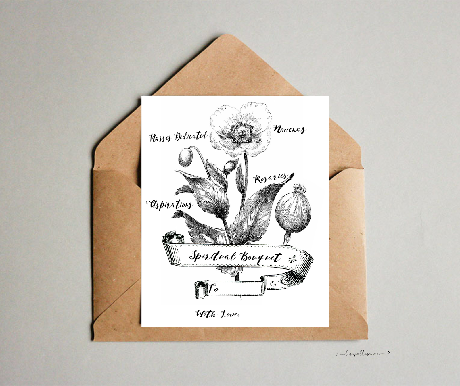 Christian Study Tools: Spiritual Bouquet Gift Card Free Printables in Spiritual Bouquet Printable Free
