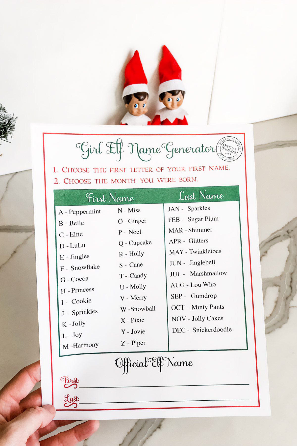 Christmas Elf Name Generator Printable - Free Elf On The Shelf pertaining to Elf Name Printable Free
