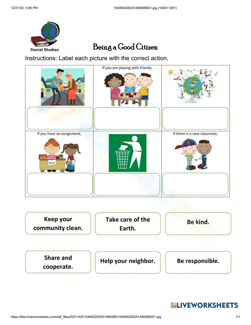 Citizen In The Community Worksheets 2025 within Free Citizenship Worksheets Printables