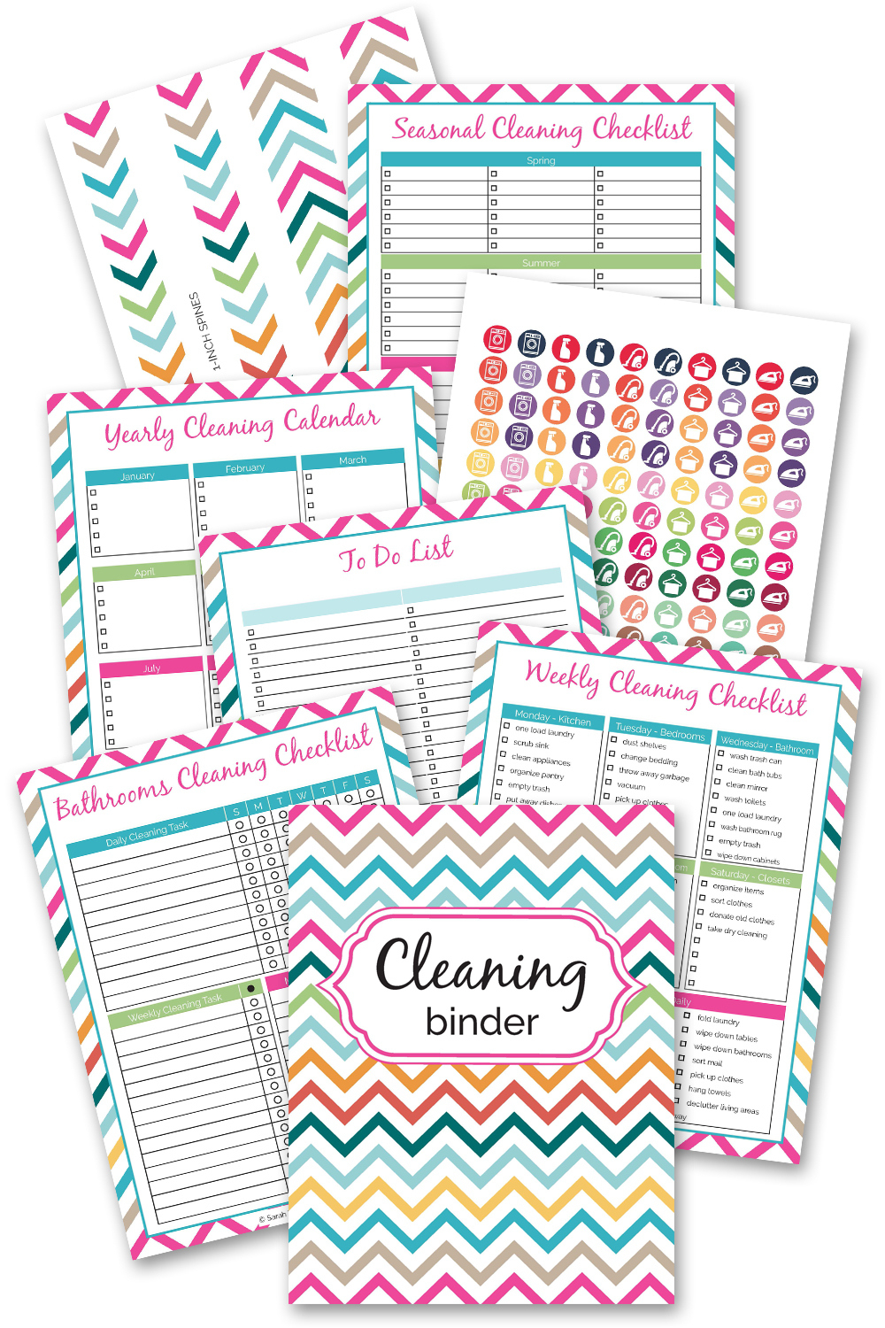 Cleaning Binder Printables - Sarah Titus intended for Free Printable Cleaning Binder