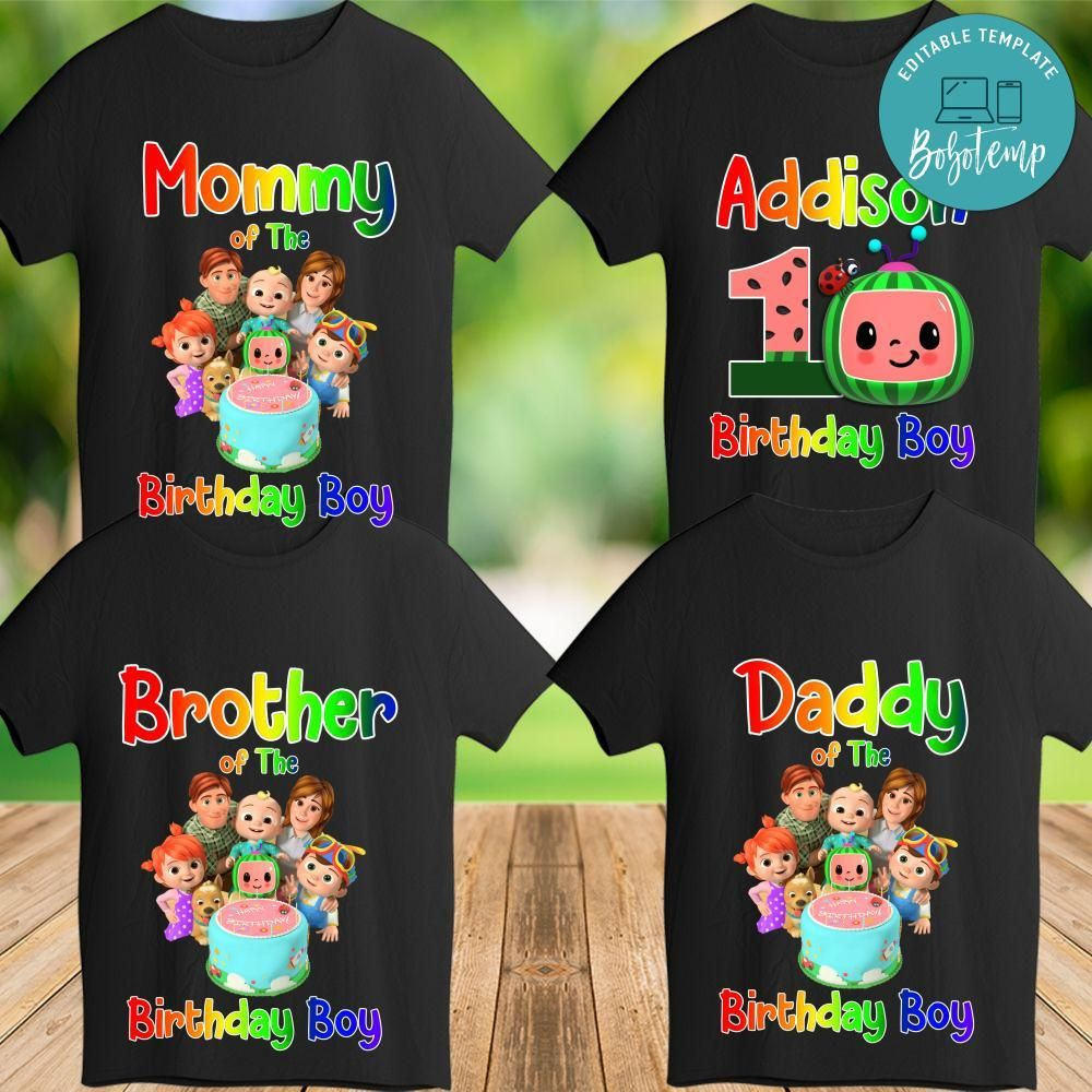 Cocomelon Family Matching First Birthday Shirt Png Files Diy inside Printable Cocomelon Birthday Shirt