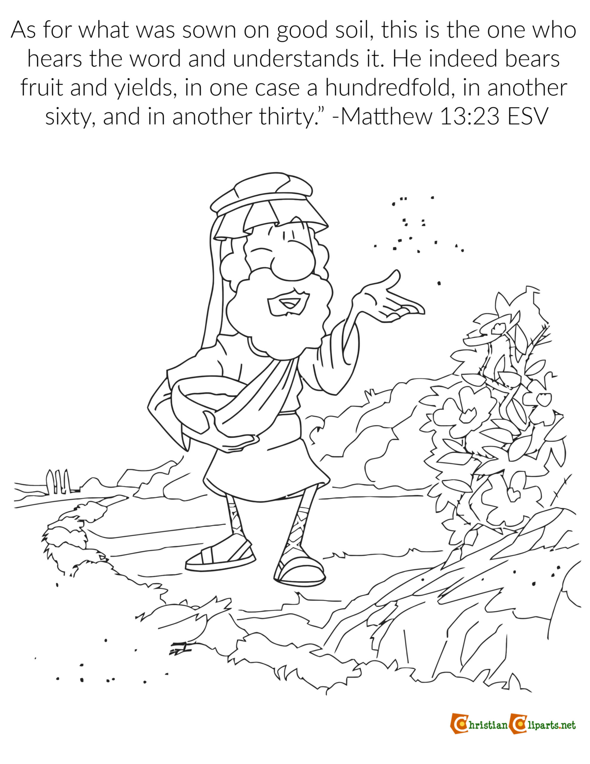 Coloring Page On The Parable Of The Sower - Ministry To Children in Parable of the Sower Free Printables