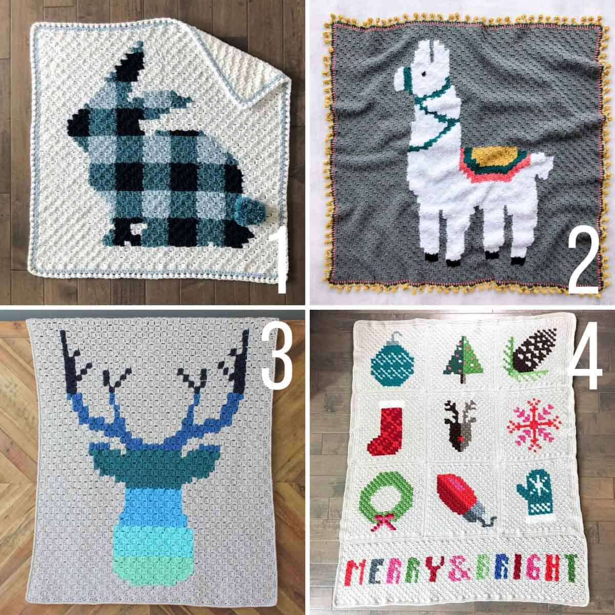 Corner To Corner Crochet Graphgan - Modern, Rustic Deer Blanket within Printable Free C2c Crochet Graphgan Patterns