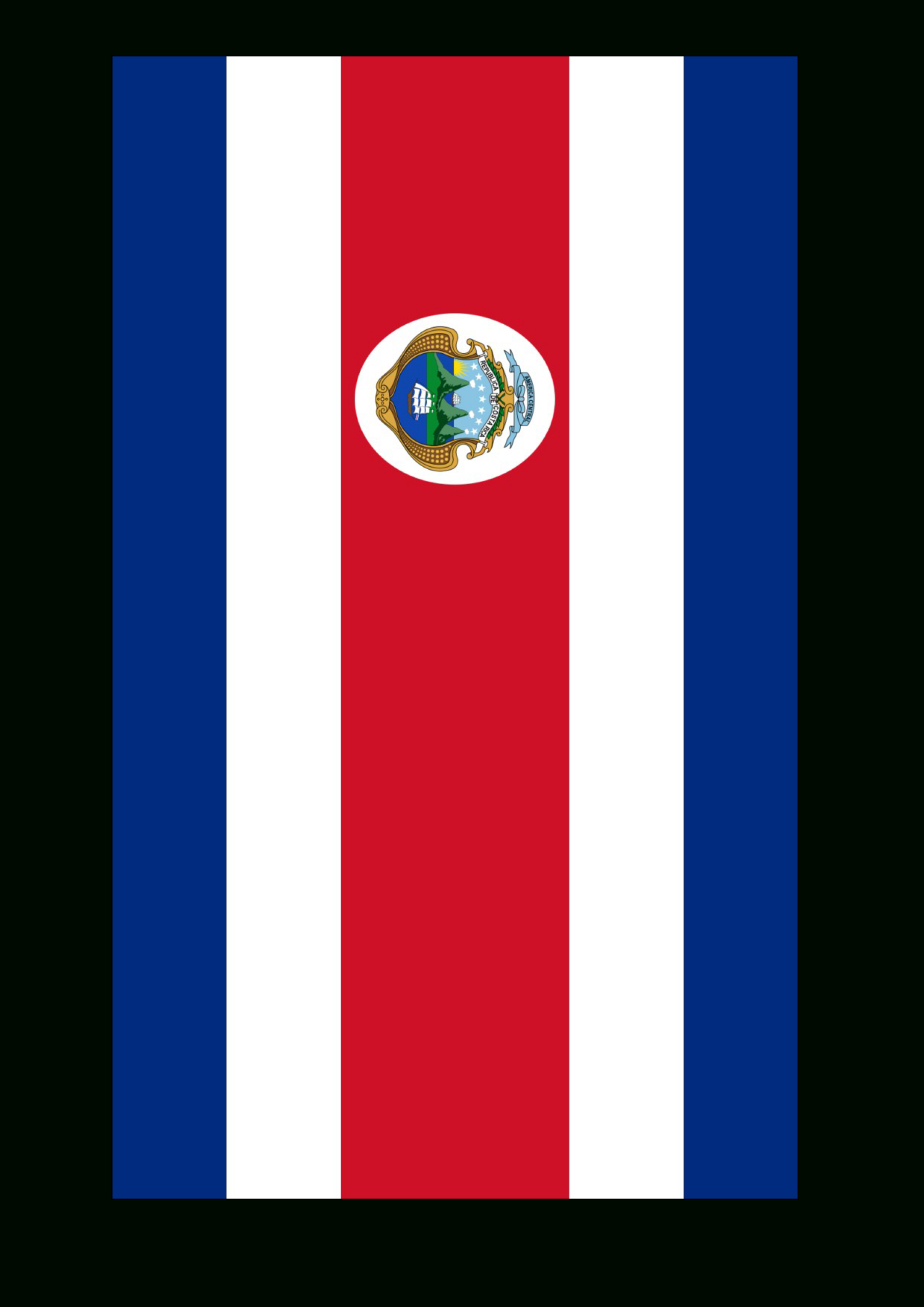 Costa Rica Flag Gratis with regard to Costa Rica Flag Printable