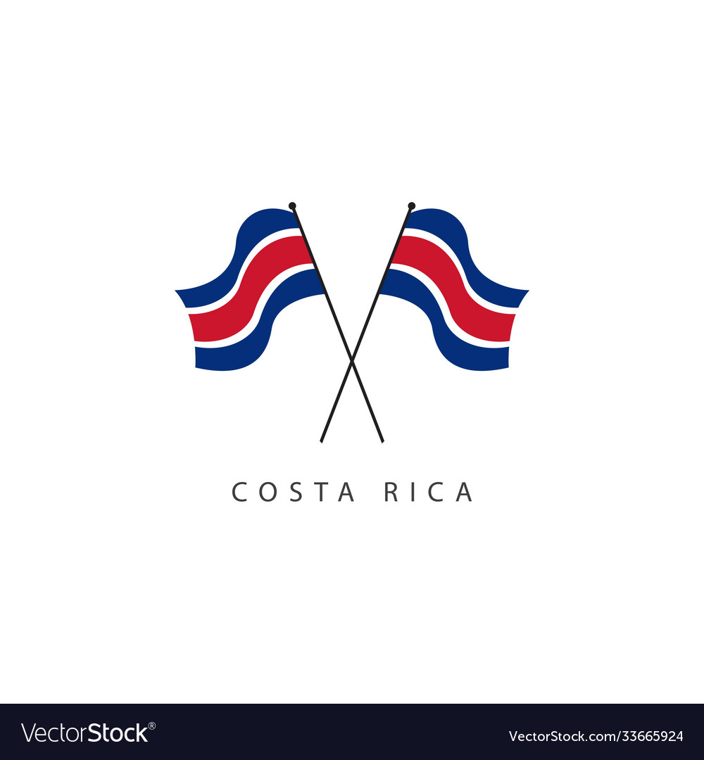 Costa Rica Flag Template Design Lizenzfreies Vektorbild throughout Costa Rica Flag Printable