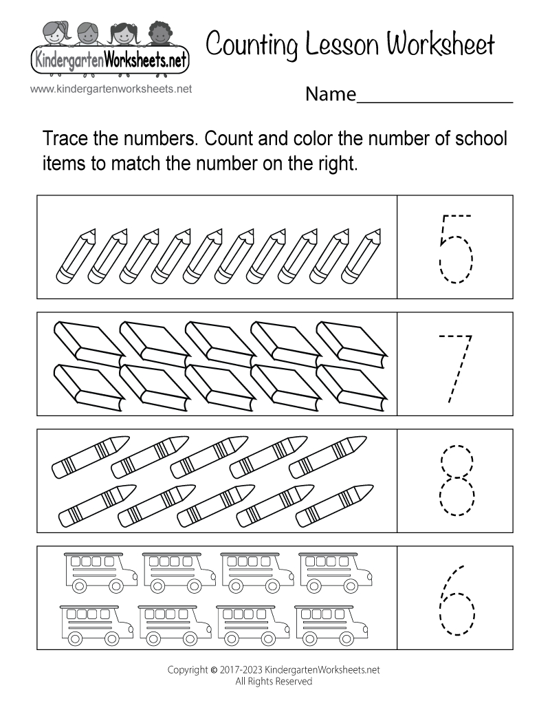 Counting Lesson Worksheet - Free Printable, Digital, &amp;amp; Pdf within Counting Lesson Worksheet Printable