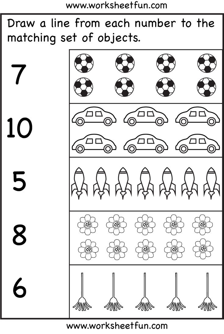 Counting – Six Worksheets / Free Printable Worksheets for Numbers 6 to 10 Worksheet Printable