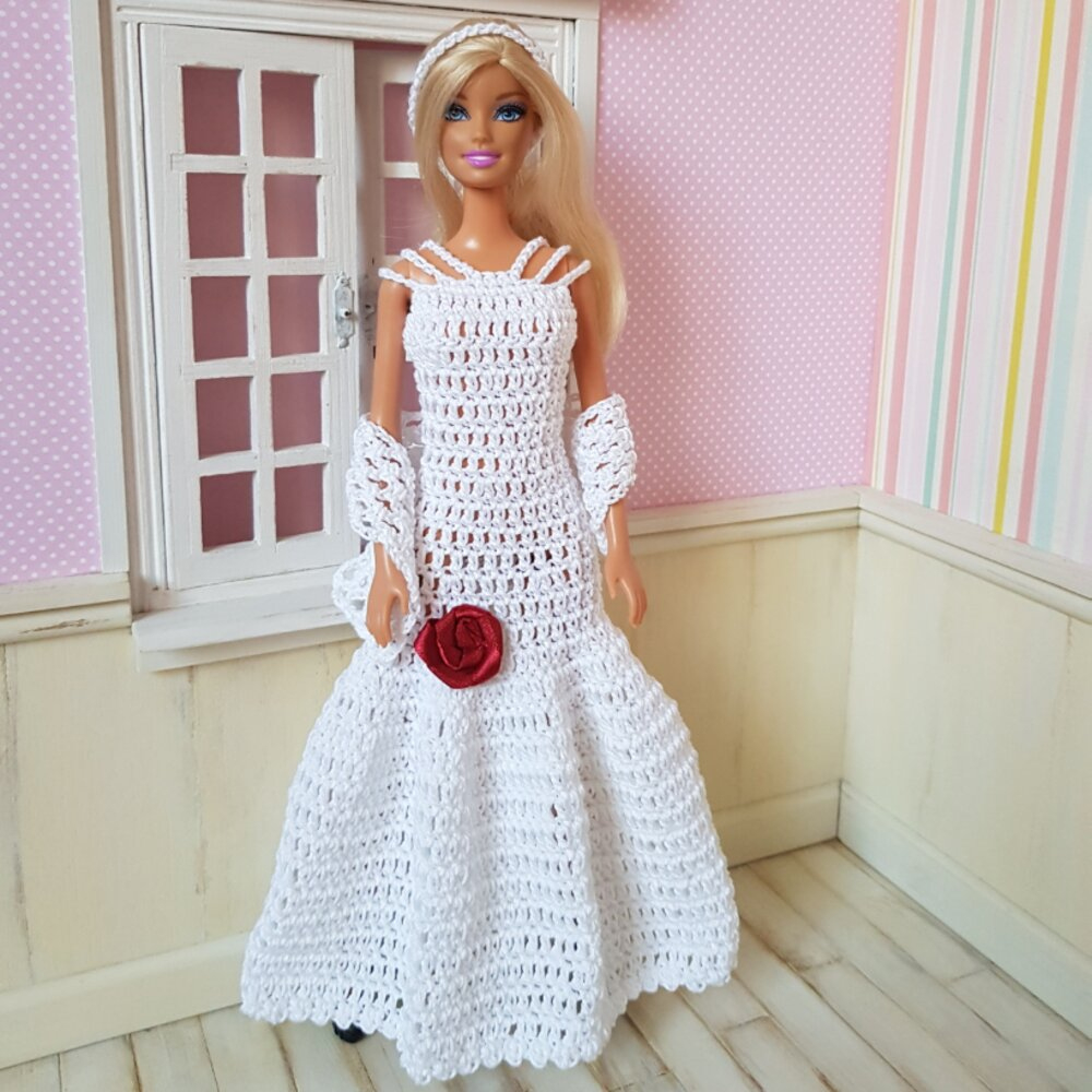 Crochet Barbie Dress Top with regard to Printable Barbie Crochet Ball Gown Patterns Free