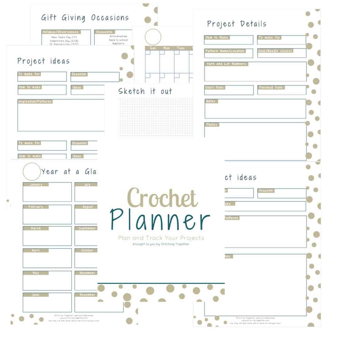 Crochet Planner - Free Download - Stitching Together throughout Free Printable Crochet Journal Template