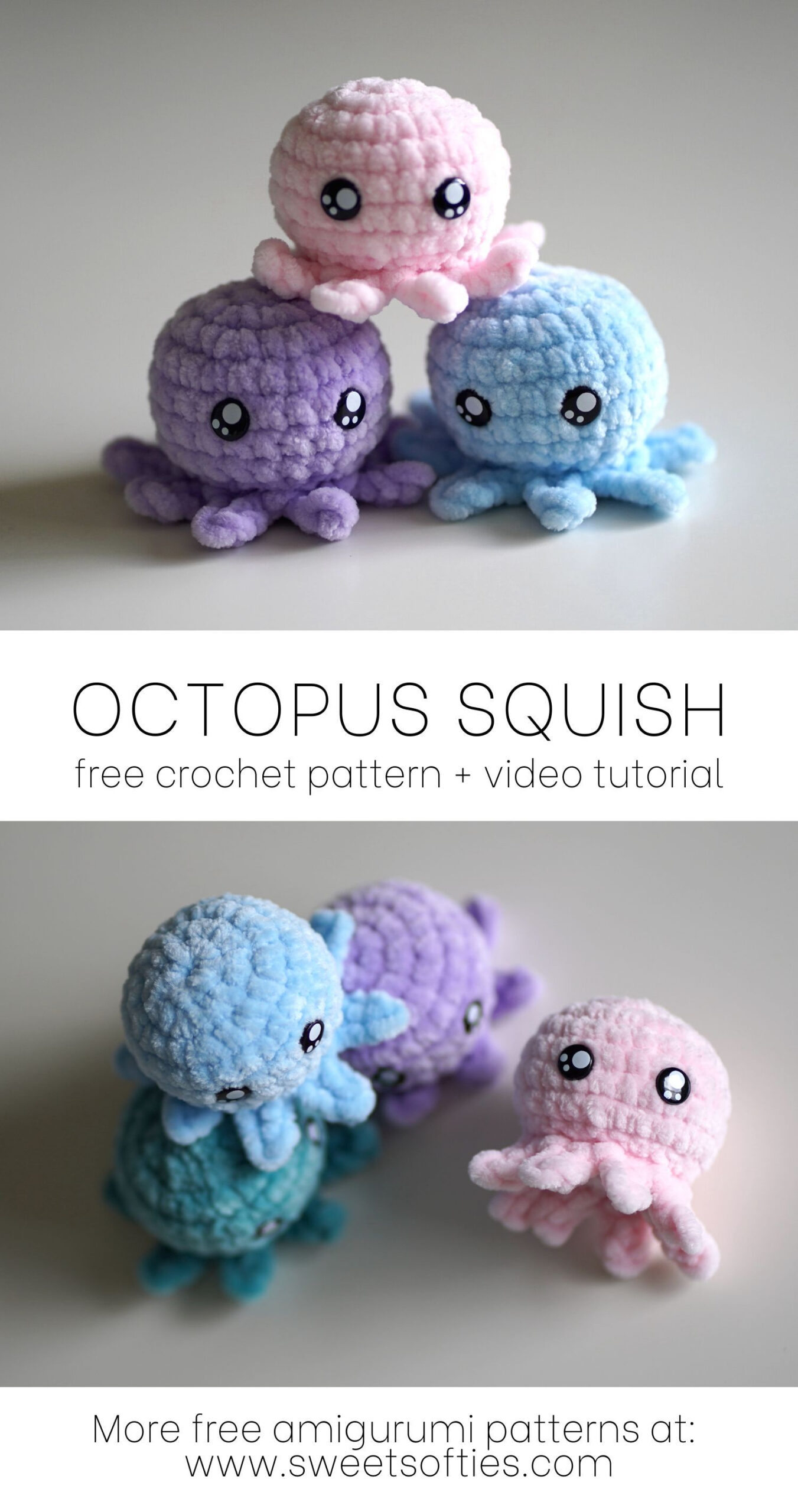 Crochet The Octopus Squish In 20 Minutes! · Free Amigurumi Crochet regarding Free Printable Crochet Octopus Pattern