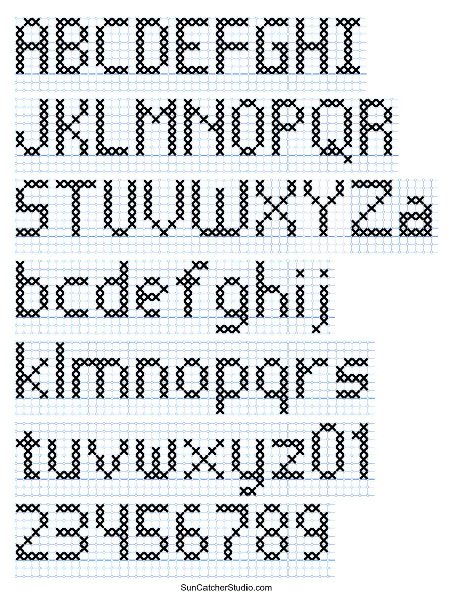 Cross Stitch Letters: Generator And Alphabet Font Patterns – Free in Cross Stitch Alphabet Patterns Free Printable