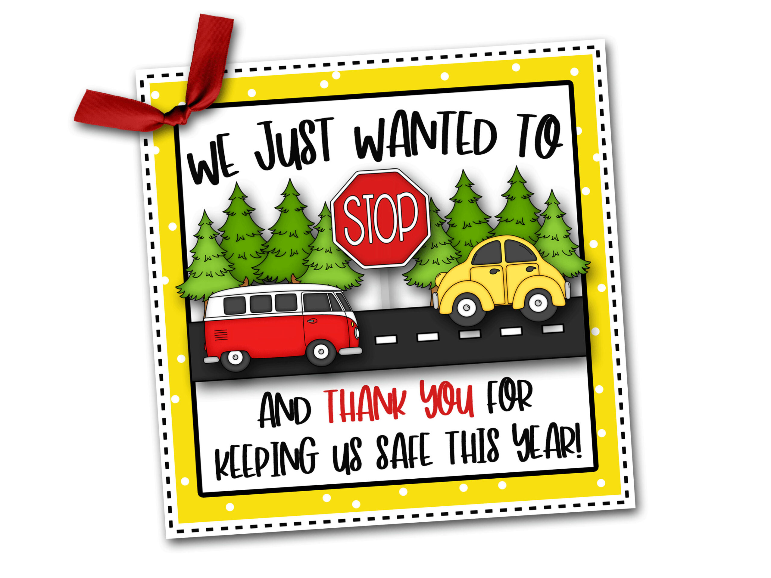 Crossing Guard Gift Tag, Crossing Guard Gift, Crossing Guard Thank with Crossing Guard Thank You Free Printable