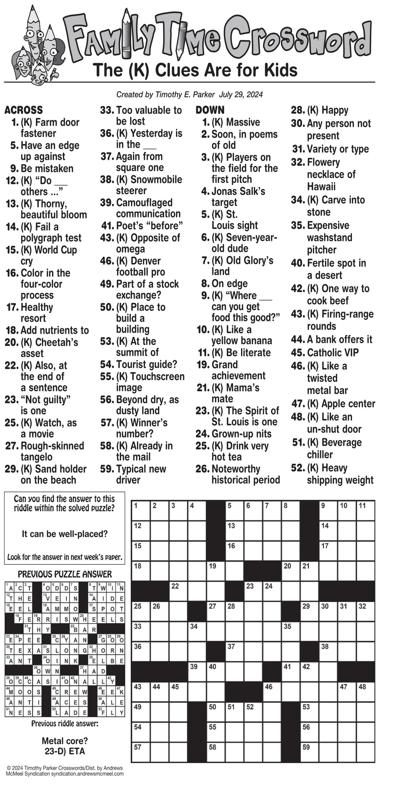Crossword Puzzler - Puzzles intended for Newsday Crossword Today Printable