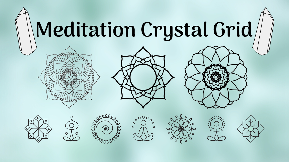Crystal Grid Layout 3#: Meditation Focus Layout – Free Downloads in Free Printable Crystal Grid For the Root Chakra