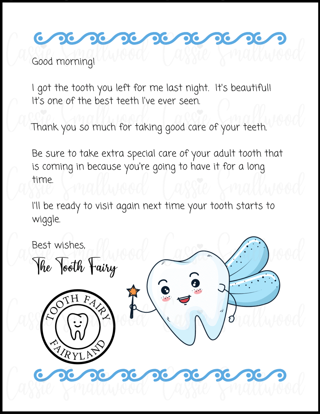 Cute Free Printable Tooth Fairy Letters &amp;amp; Notes regarding Free Printable Tooth Fairy Apology Letter Printable