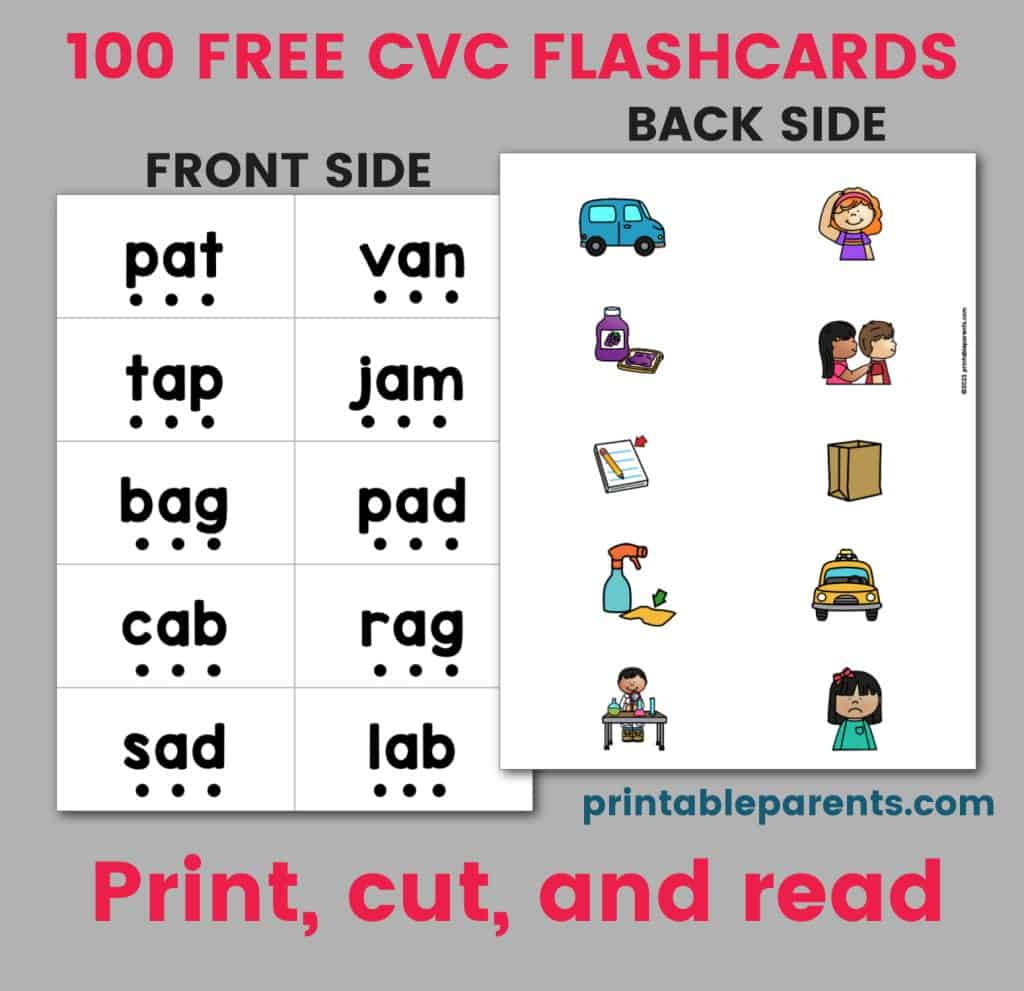 Cvc Words Flashcards Printable - Printable Parents intended for Cvc Words Free Printables