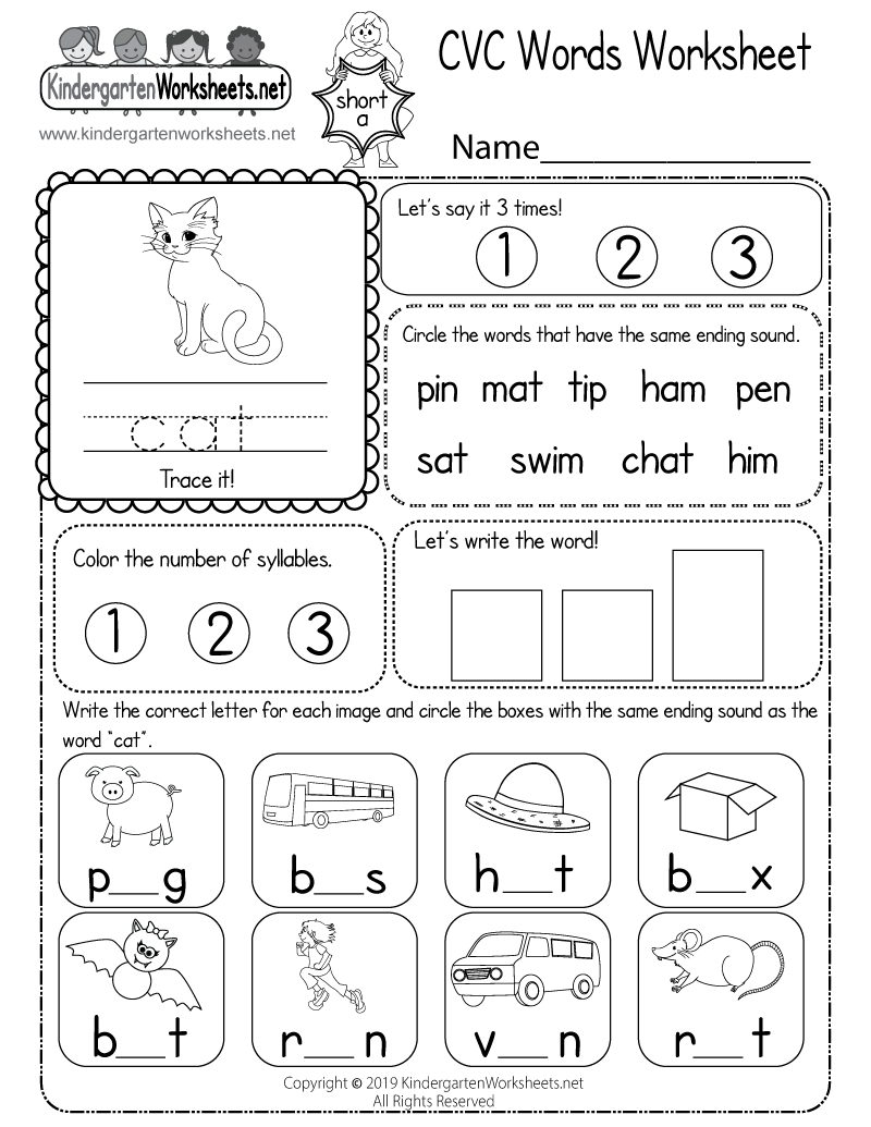 Cvc Words Worksheet - Free Printable, Digital, &amp;amp; Pdf regarding Cvc Words Free Printables