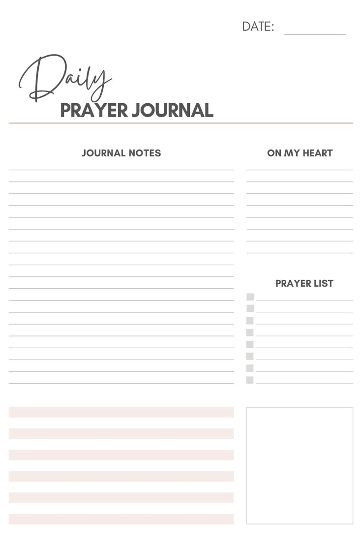 Daily Journal Layout Free Printable with Free Printable Daily Devotions For Seniors