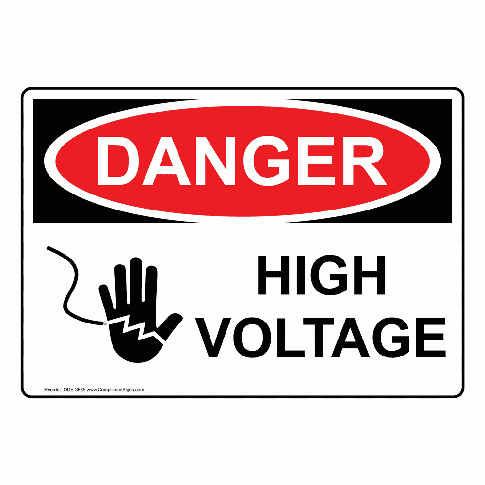 Danger Sign - High Voltage Sign - Osha pertaining to Danger High Voltage Sign Printable