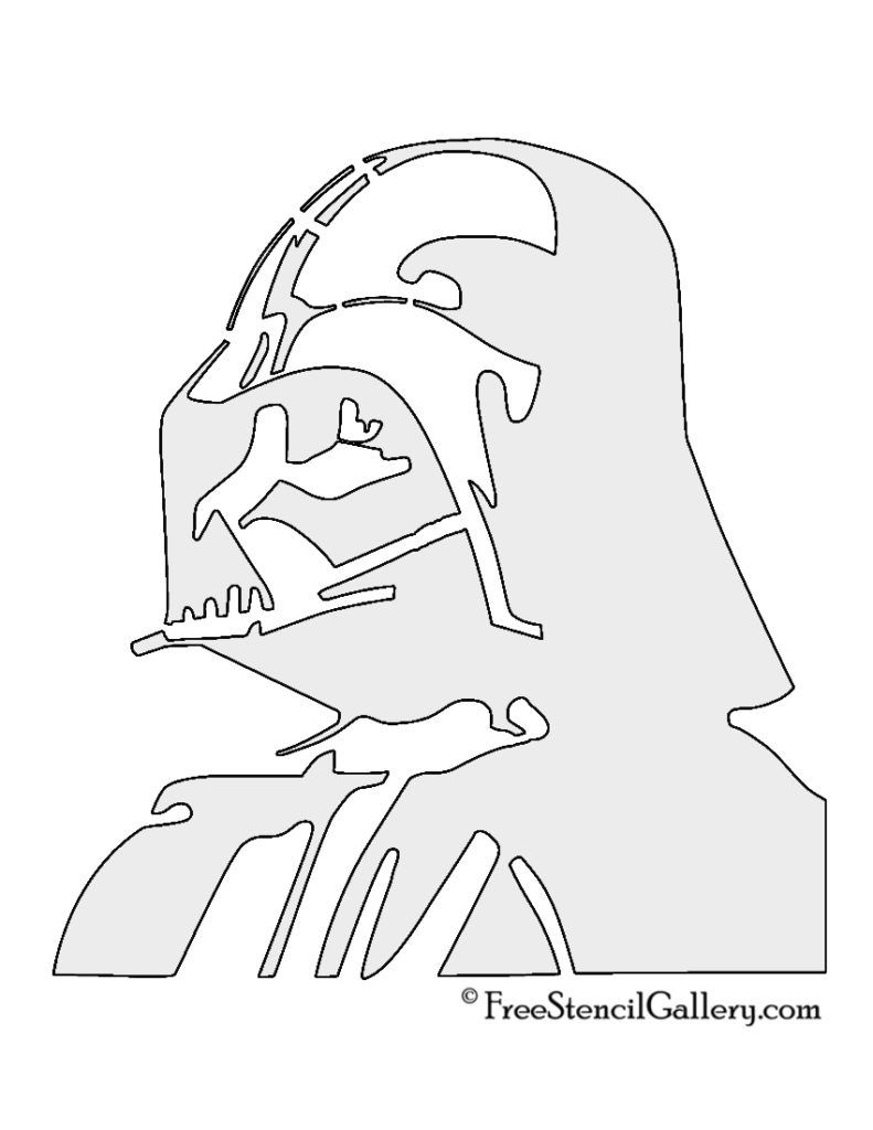 Darth Vader Stencil inside Darth Vader Stencil Printable