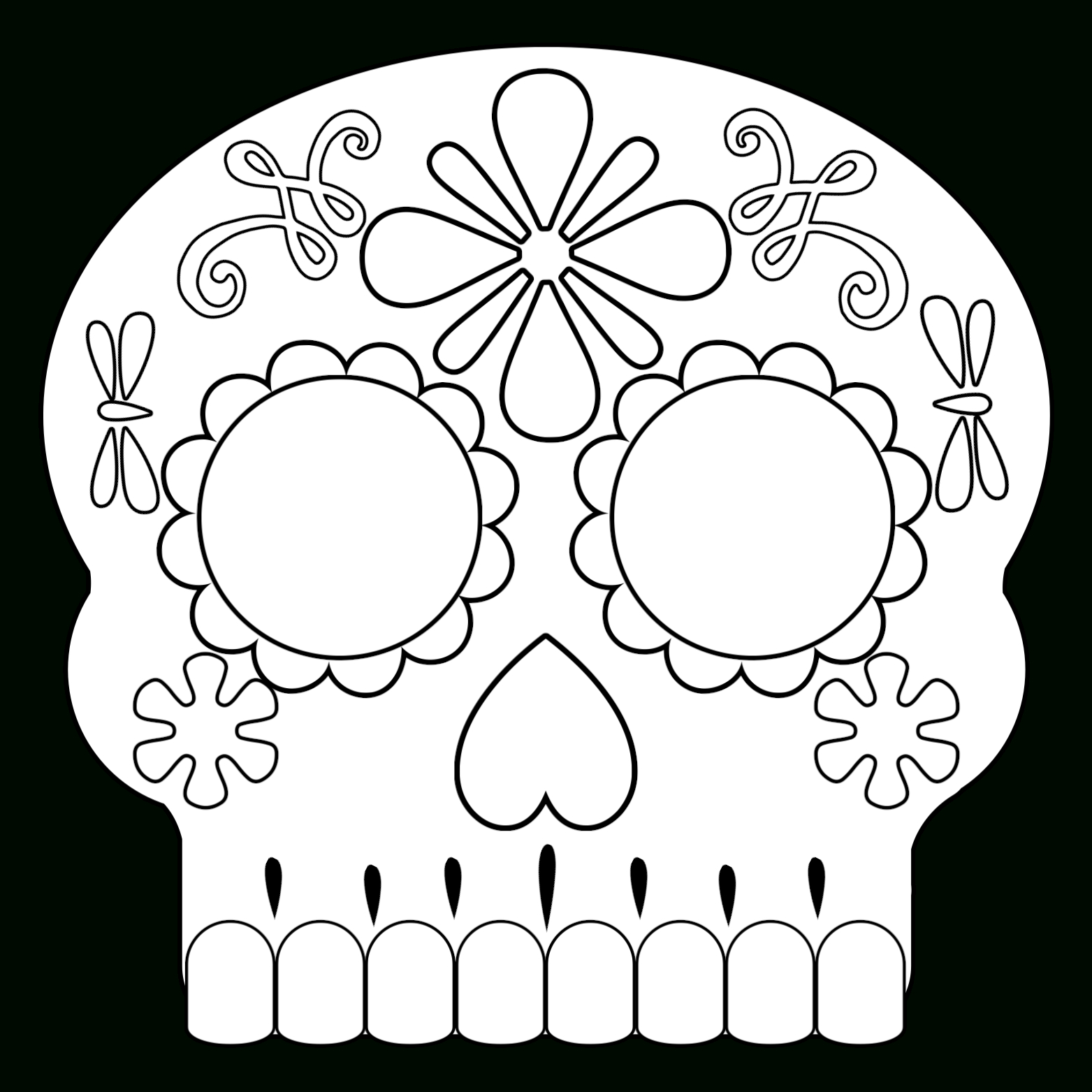 Day Of The Dead Masks Sugar Skulls Free Printable - Paper Trail Design with Printable Day Of The Dead Mask