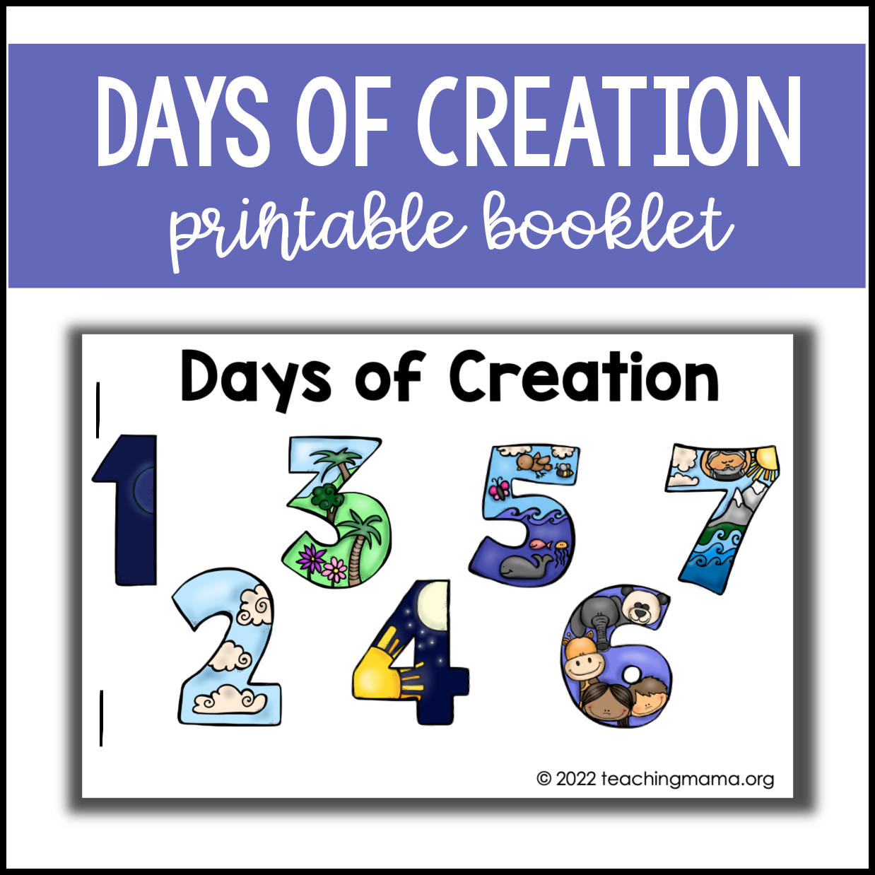 Days Of Creation Printable - Teaching Mama within Printable 7 Days of Creation