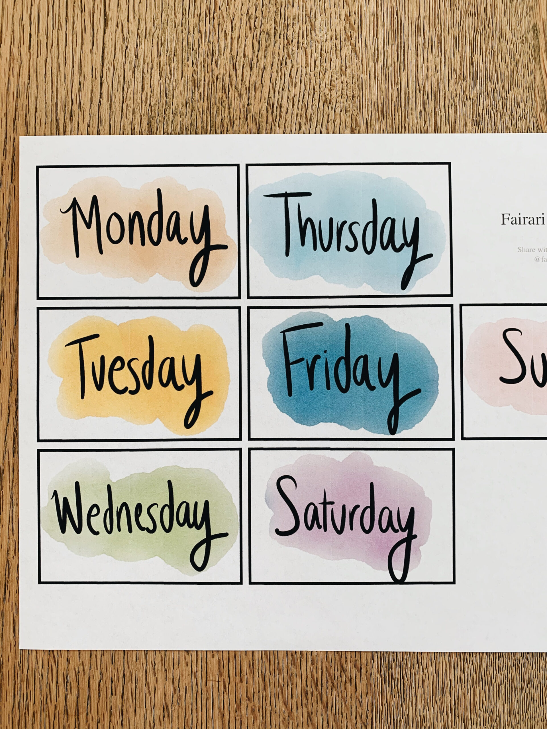 Days Of The Week Printable Labels For Visual Schedule - Etsy regarding Days of the Week Labels Free Printable