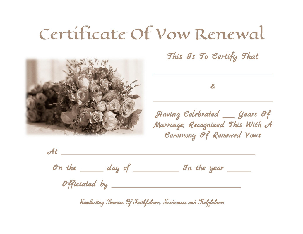Dearly Beloved Blog - Wedding Minister Officiant Business throughout Wedding Vow Renewal Certificate Printable Free