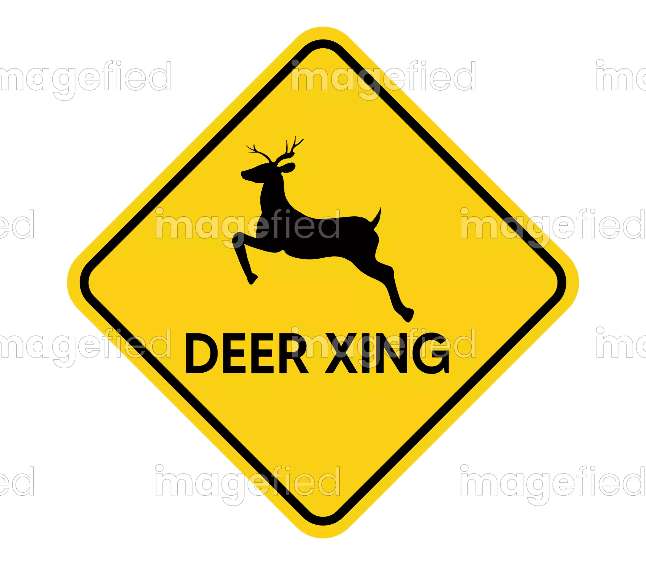 Deer Crossing Sign Xing Sticker Light Color Printable Vector with regard to Printable Deer Crossing Sign