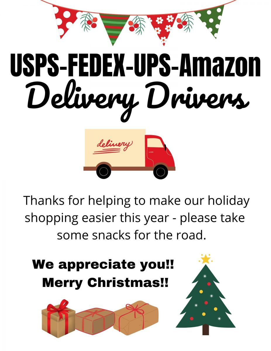 Delivery Driver Free Printable Snack Sign And Basket Ideas with Free Printable Delivery Driver Snack Sign