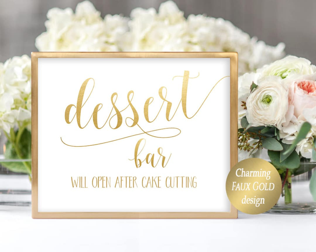 Dessert Bar Sign Printable Dessert Table Printable Wedding Sign throughout Free Printable Dessert Table Signs