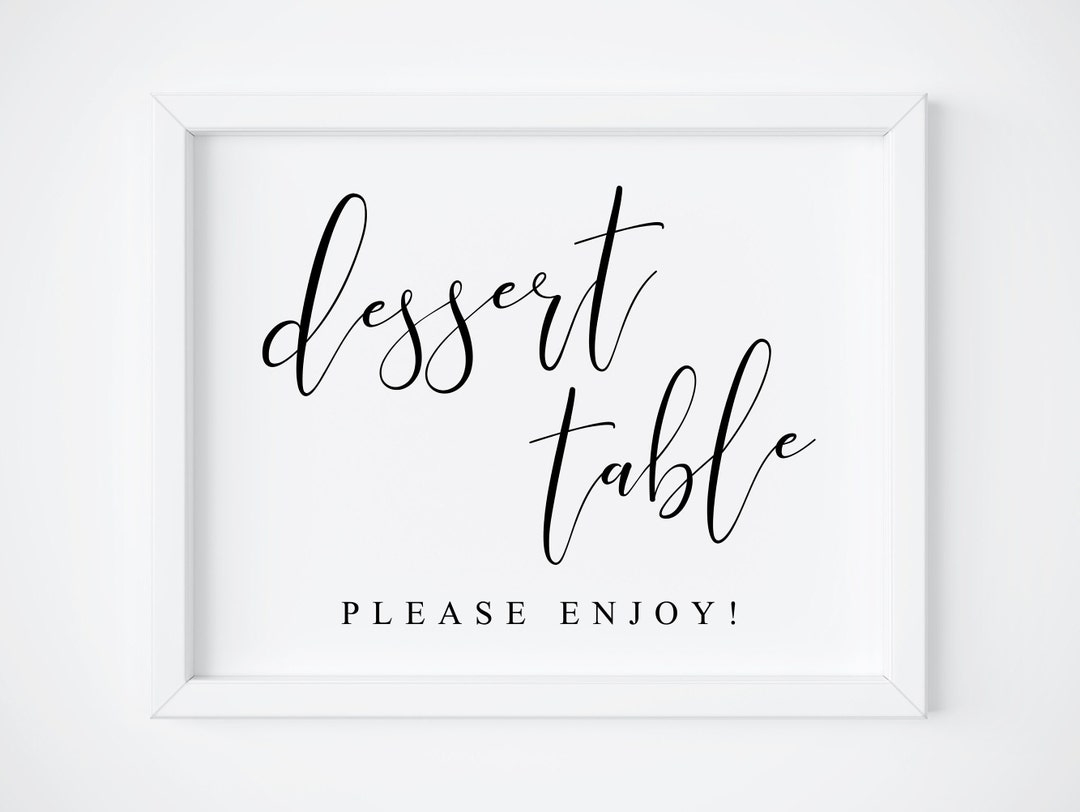 Dessert Table Sign.dessert Bar Sign.dessert Bar Printable.wedding pertaining to Free Printable Dessert Table Signs