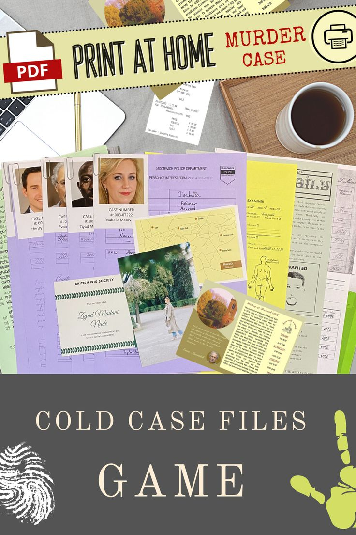 Detective Game Cold Case Files Detective Case File Game Pdf in Free Printable Unsolved Case Files