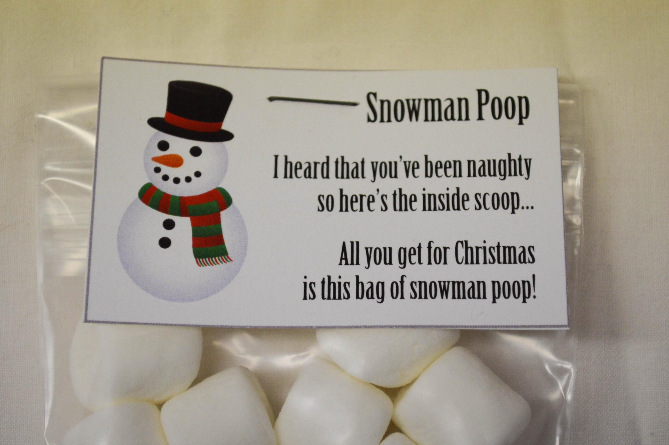 Digital Version - Snowman Poop Poem Tag - Download/Printable Pdf with regard to Snowman Poop Poem Printable Free