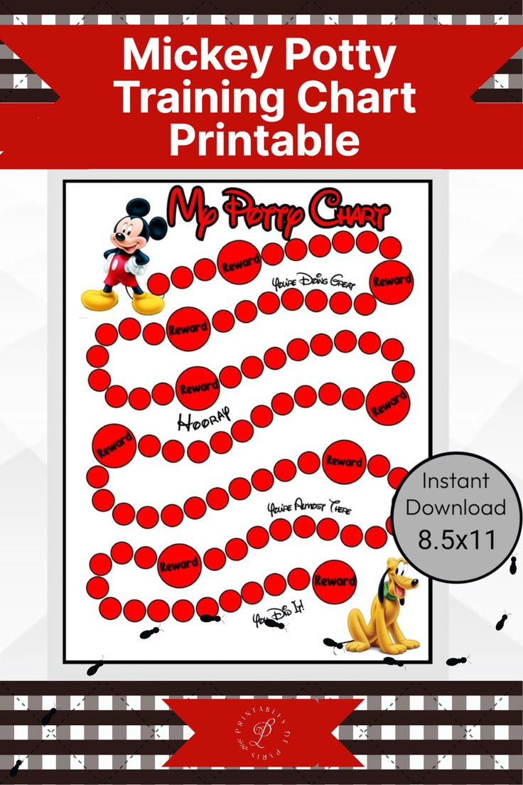 Discover Disney&amp;#039;S Mickey And Pluto Potty Training Chart with regard to Free Printable Mickey Mouse Potty Training Chart