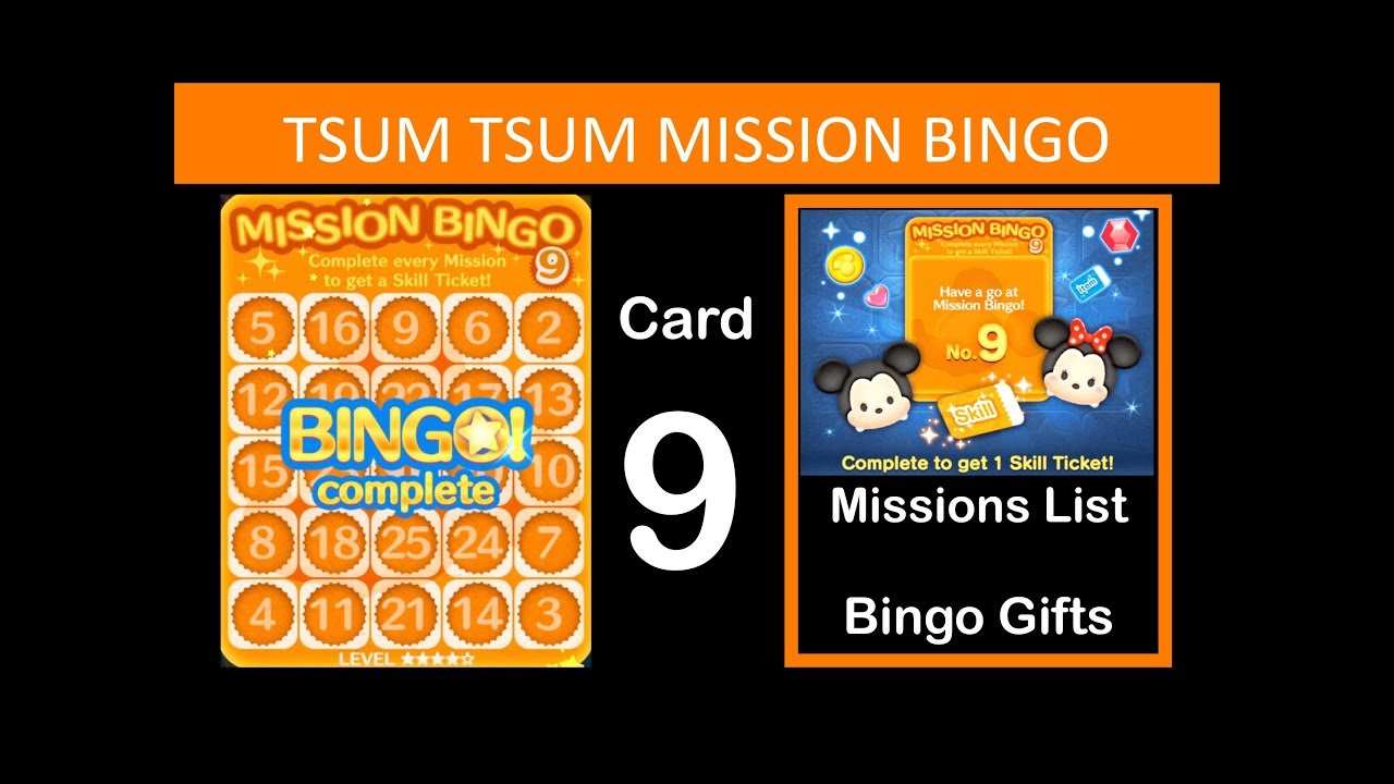 Disney Tsum Tsum Bingo Card 9 Completed (List, Clips, Gifts) pertaining to Tsum Tsum Bingo Card 9