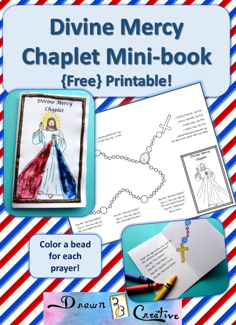 Divine Mercy Chaplet Mini Book - Drawn2Bcreative regarding Divine Mercy Free Printable