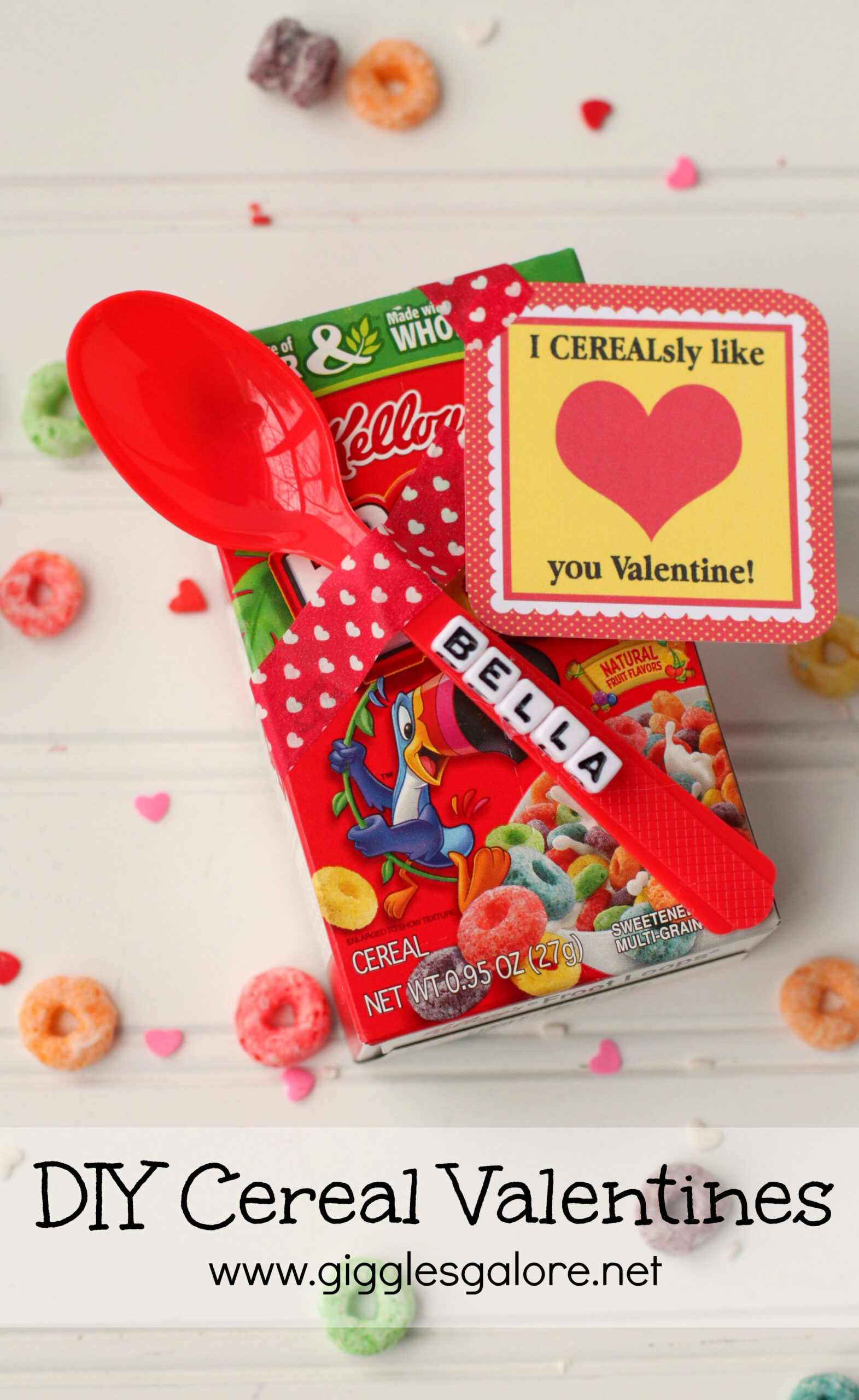 Diy Cereal Valentines - Giggles Galore with Cereal Valentine Free Printable