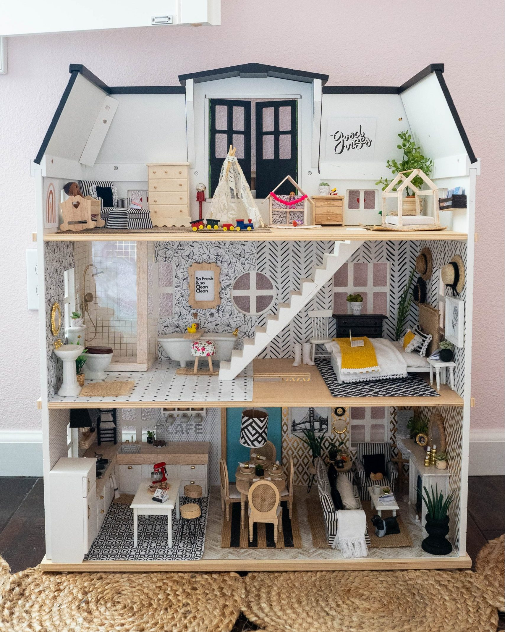 Diy Dollhouse Decor- Free Miniature Wallpaper And Tile Printables regarding Dolls House Flooring Free Printables