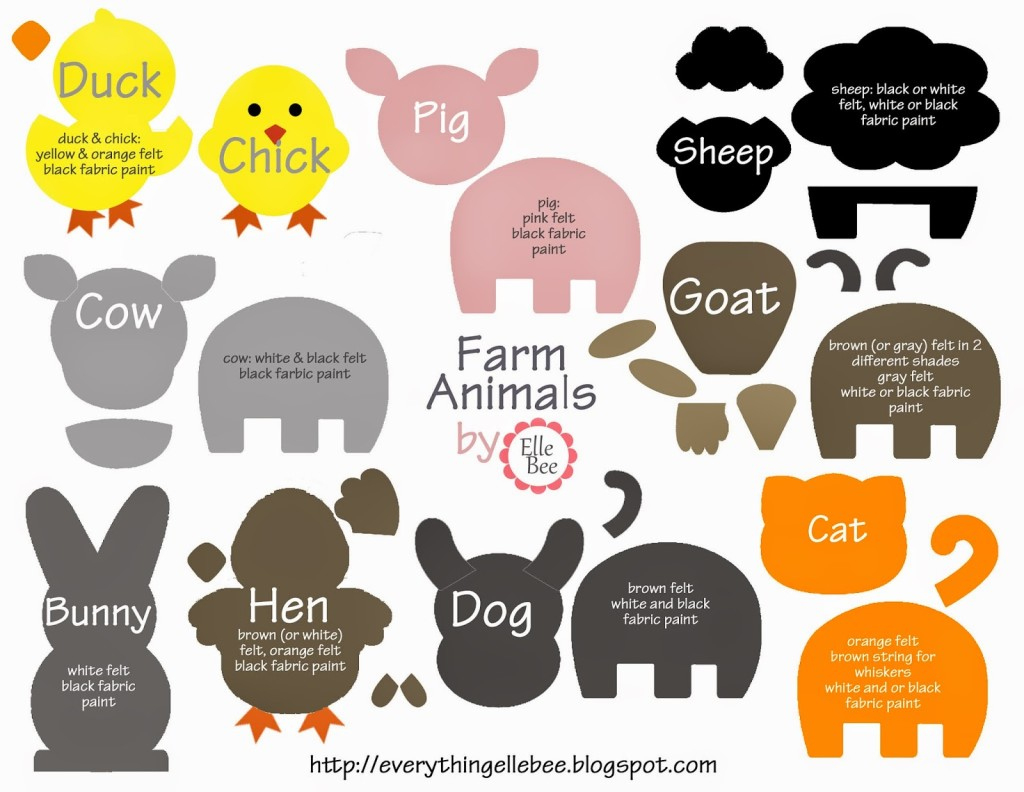Diy Felt Board &amp;amp; Felt Farm Animals! - The Love Notes Blog pertaining to Felt Board Templates Free Printable