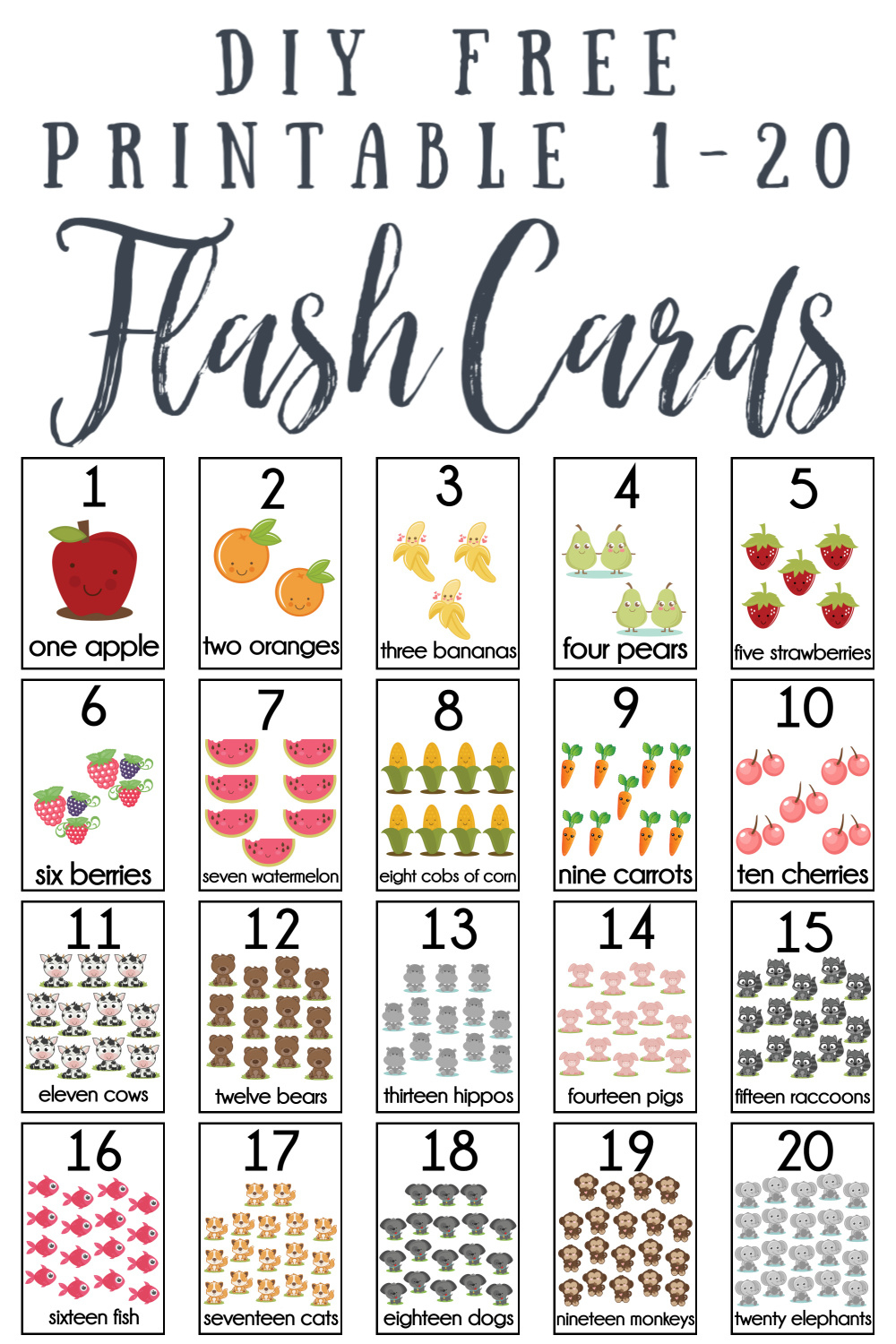 Diy Number Flash Cards Free Printable - Extreme Couponing Mom in Free Number Cards Printable