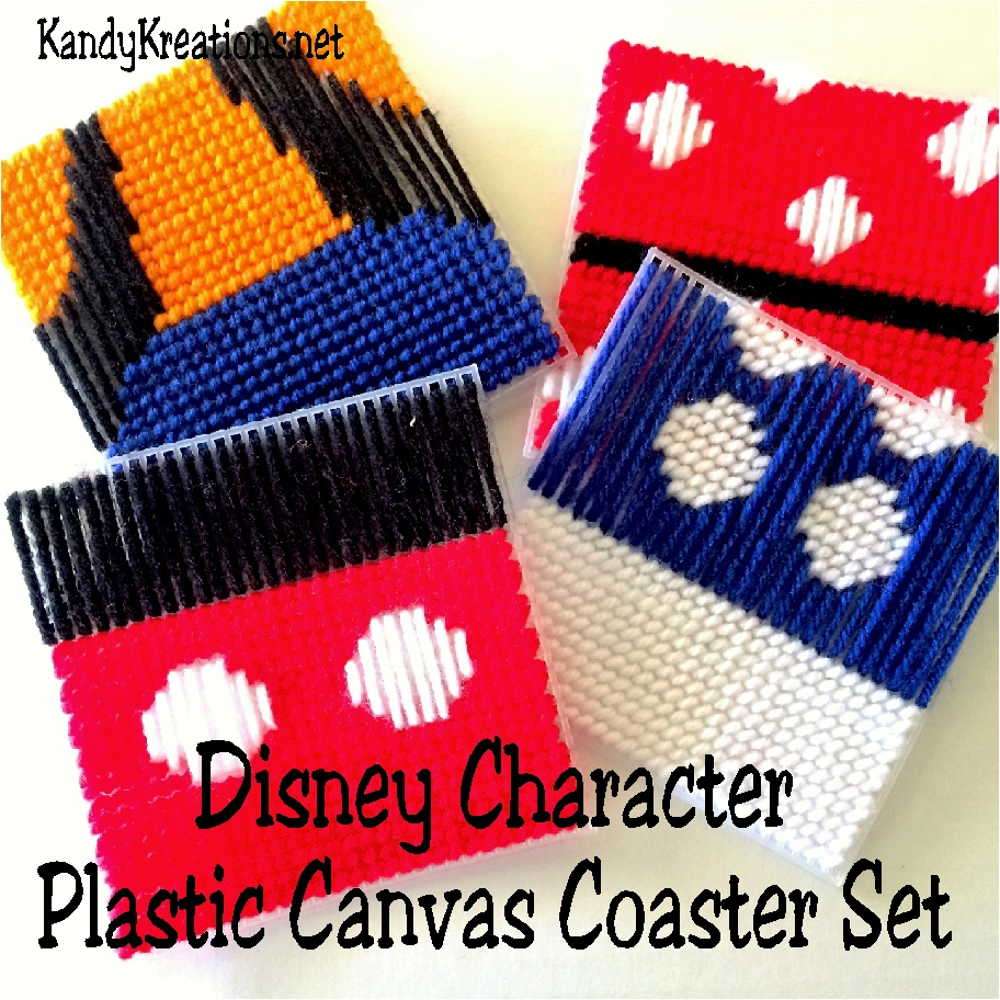Diy Party Mom: Disney Character Plastic Canvas Pattern Coaster Set regarding Free Printable Plastic Canvas Coaster Patterns