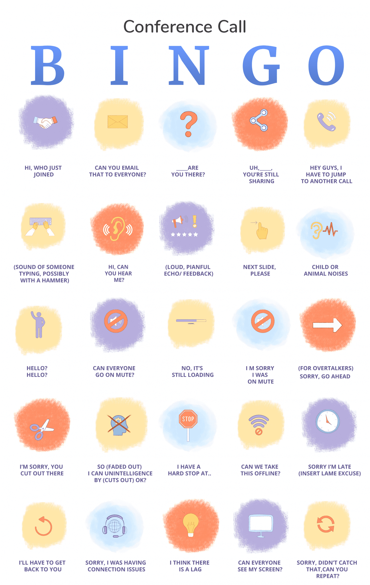 Do You Want To Play Conference Call Bingo? - Calendar regarding Conference Call Bingo Cards